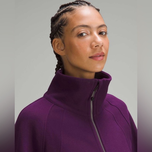 Lululemon NWT Scuba Oversized Funnel Neck Half Zip Dramatic Magenta Size M L - Picture 3 of 11